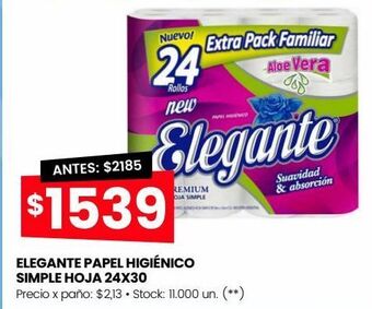 Changomas Elegante papel higiénico simple hoja 24x30 oferta