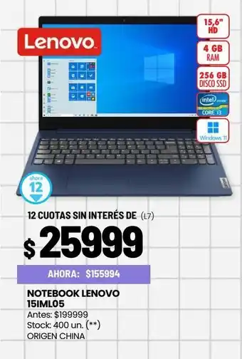 Changomas Notebook lenovo oferta