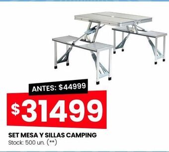 Changomas Set mesa y sillas camping oferta