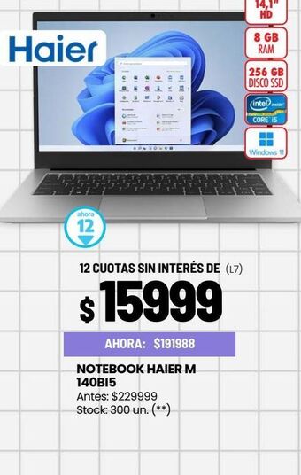 Changomas Notebook haier oferta