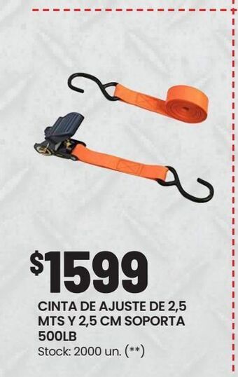 Changomas Cinta de ajuste de 2.5 mts y 2,5 cm soporta 500lb oferta