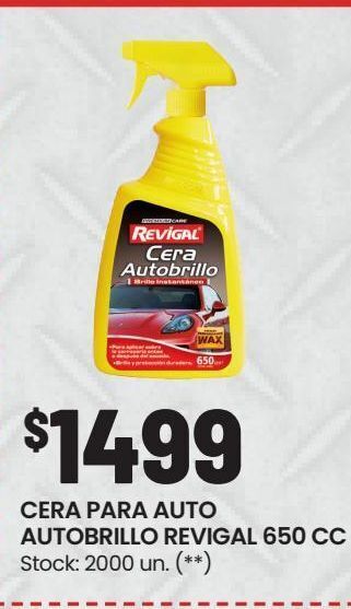 Changomas Cera para auto autobrillo revigal 650cc oferta