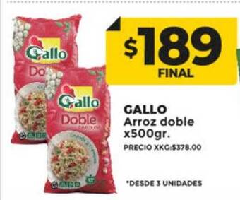 Supermayorista Vital Gallo arroz doble oferta