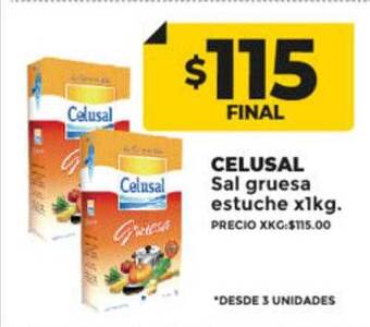 Supermayorista Vital Celusal sal gruesa estuche oferta