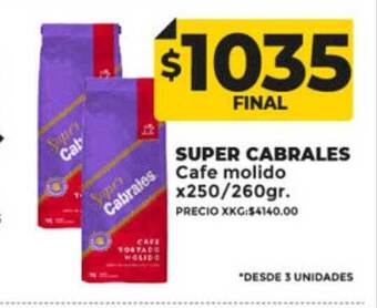 Supermayorista Vital Super cabrales cafe molido oferta