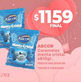 Supermayorista Vital Arcor caramelos menta cristal oferta