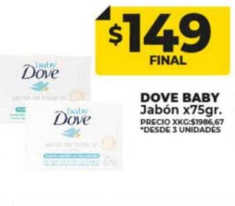 Supermayorista Vital Dove baby jabón oferta