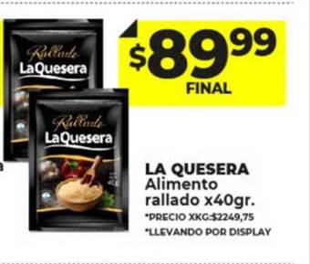 Supermayorista Vital La quesera alimento rallado oferta