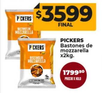 Supermayorista Vital Pickers bastones de mozzarella oferta