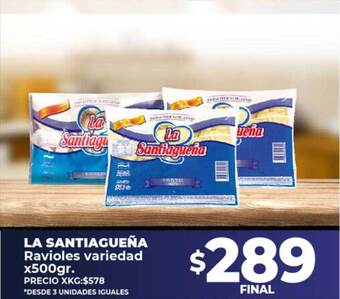 Supermayorista Vital La santiaguena ravioles variedad oferta