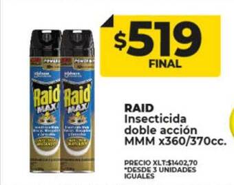 Supermayorista Vital Raid insecticida doble acción mmm oferta
