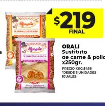 Supermayorista Vital Orali sustituto de carne & pollo oferta