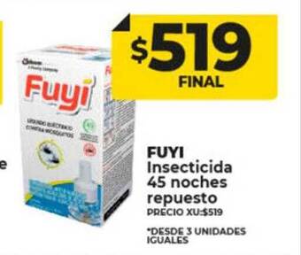 Supermayorista Vital Fuyi insecticida 45 noches repuesto oferta