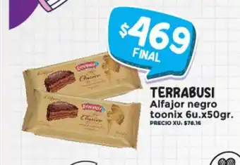 Supermayorista Vital Terrabusi alfajor negro toonix oferta