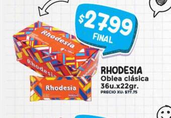 Supermayorista Vital Rhodesia oblea clásica oferta