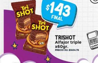 Supermayorista Vital Trishot alfajor triple oferta
