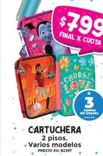 Supermayorista Vital Cartuchera 2 pisos varios modelos oferta