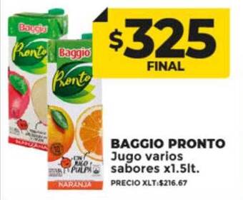 Supermayorista Vital Baggio pronto jugo varios sabores oferta