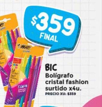 Supermayorista Vital Bic bolígrafo cristal fashion surtido oferta