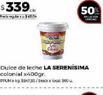 Disco Dulce de leche la serenísima oferta