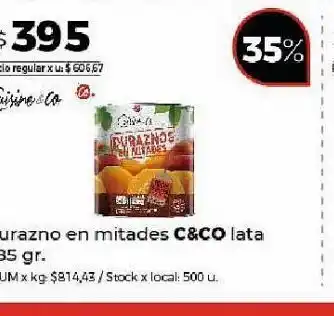 Disco Duraznos en mitades c&co oferta