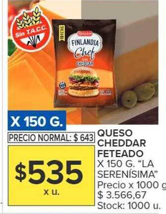 Carrefour Queso cheddar feteado oferta