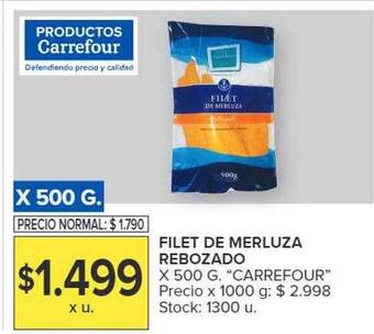 Carrefour Filet de merluza rebozado oferta