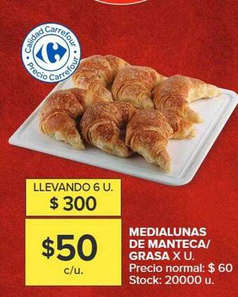 Carrefour Medialunas de manteca-grasa oferta