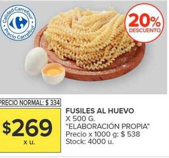 Carrefour Fusiles al huevo oferta