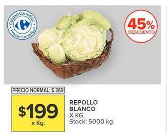 Carrefour Repollo blanco oferta