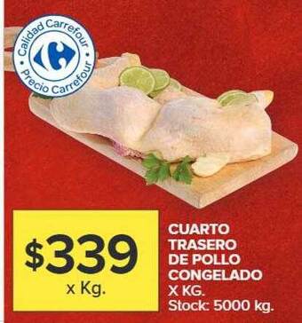 Carrefour Cuarto trasero de pollo congelado oferta