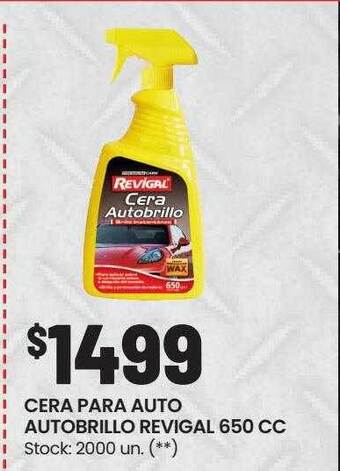 Changomas Cera para auto autobrillo revigal 650 cc oferta
