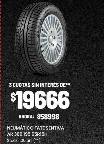 Changomas Neumático fate sentiva ar 360 195 65r15h oferta