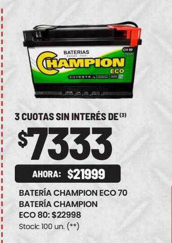 Changomas Batería champion eco 70 batería champion eco 80 oferta