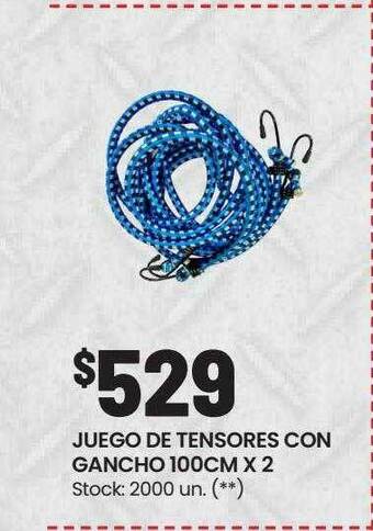 Changomas Juego de tensores con gancho 100cm x 2 oferta