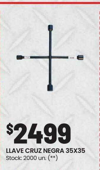 Walmart Llave cruz negra 35x35 oferta