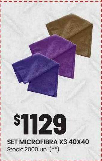 Walmart Set microfibra x3 40x40 oferta