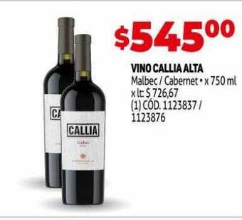 Makro Vino callia alta oferta