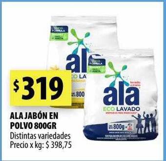 Punto Mayorista Ala jabon en polvo 800gr oferta