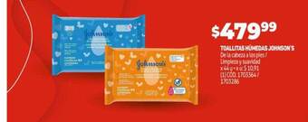 Makro Toallitas humedas johnson's oferta