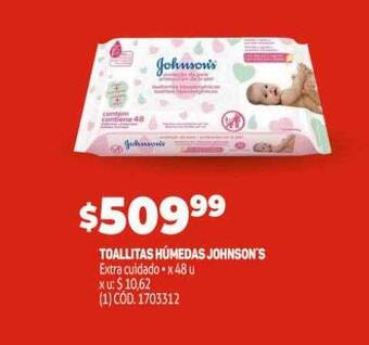 Makro Toallitas humedas johnson's oferta