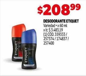 Makro Desodorante etiquet oferta