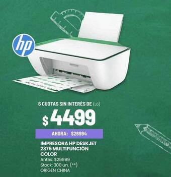 Changomas Impresora hp deskjet 2375 multifunción color oferta