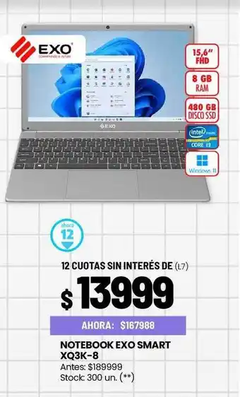Changomas Notebook exo smart xq3k-8 oferta
