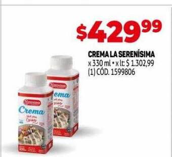 Makro Crema la serenísima oferta