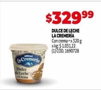 Makro Dulce de leche la cremeria oferta