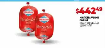 Makro Mortadela paladini familiar oferta