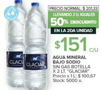 Carrefour Agua mineral bajo sodio sin gas botella oferta