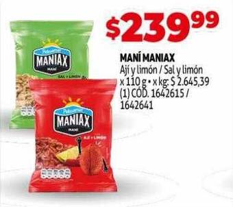 Makro Maní maniax oferta