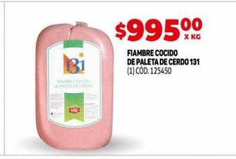 Makro Fiambre cocido de paleta de cerdo 131 oferta
